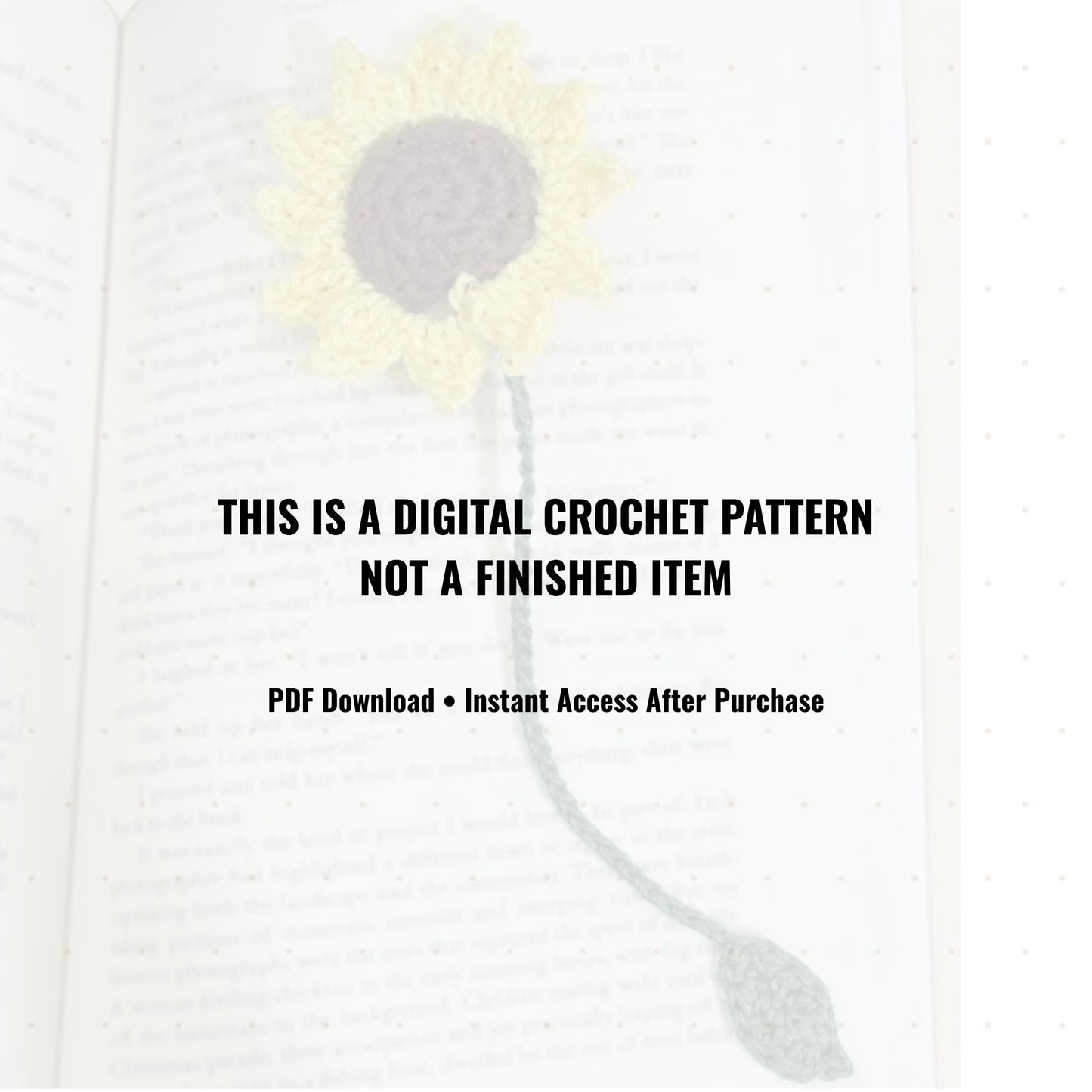 🌻 Sunflower Bookmark Crochet Pattern (Digital PDF)