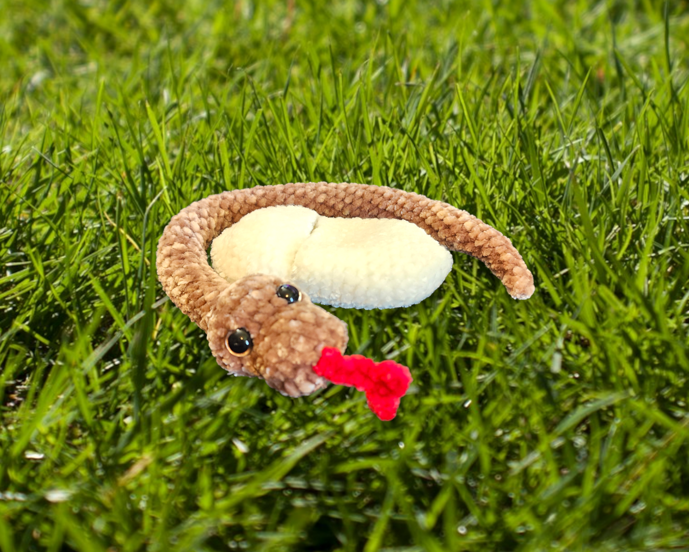 Slinky Serpent: The Adorable Crochet Snake Plushie!