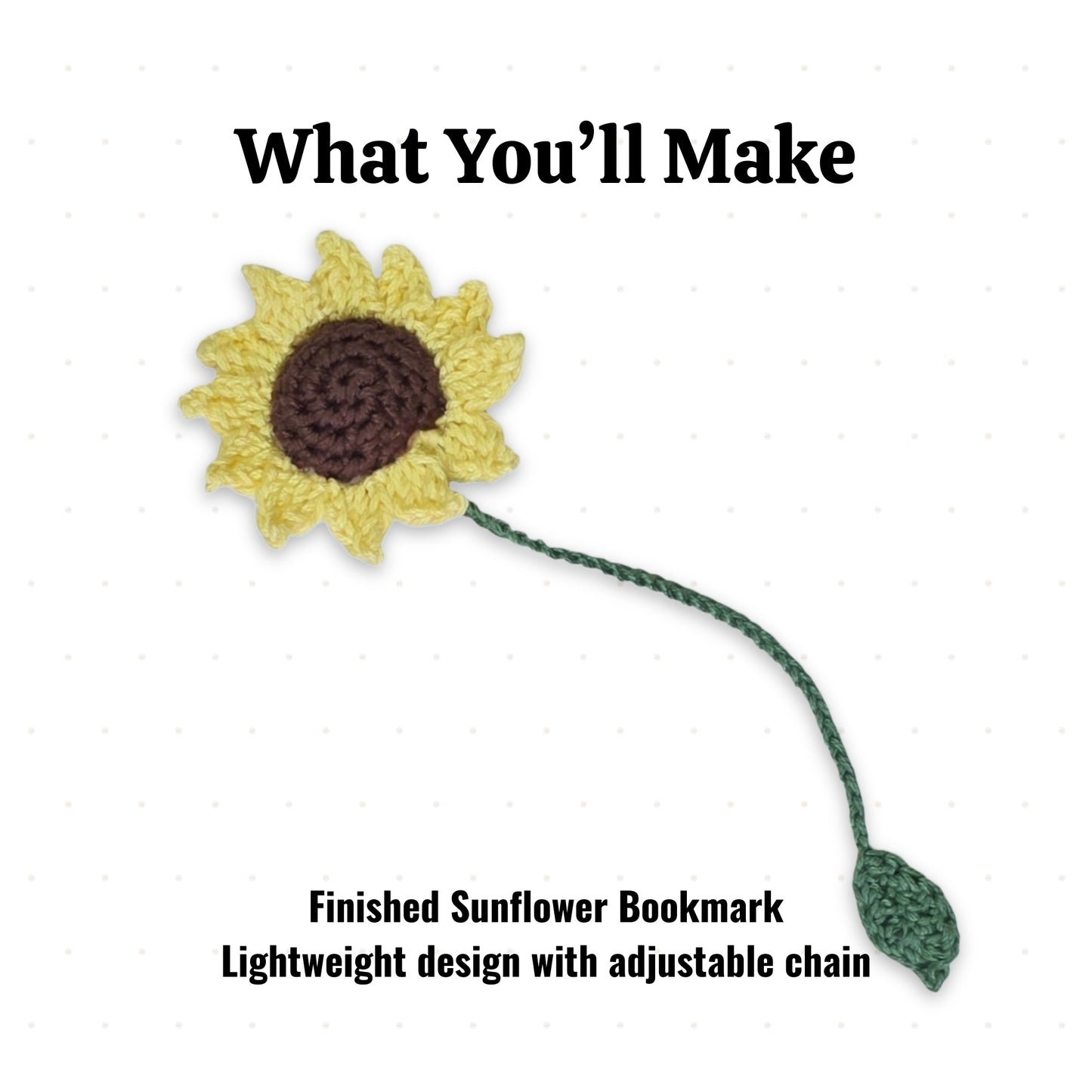 🌻 Sunflower Bookmark Crochet Pattern (Digital PDF)
