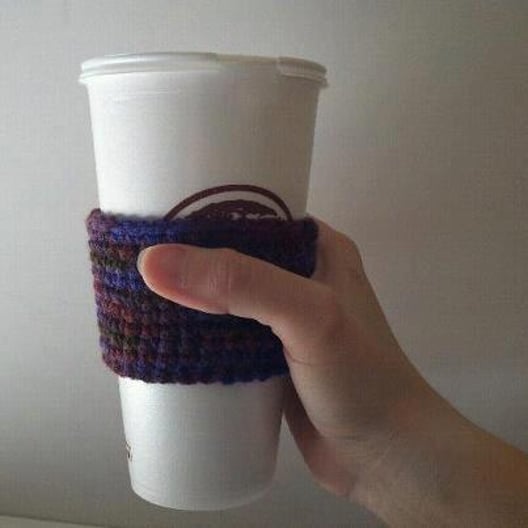 Hand Crocheted Reusable Coffee Cozy