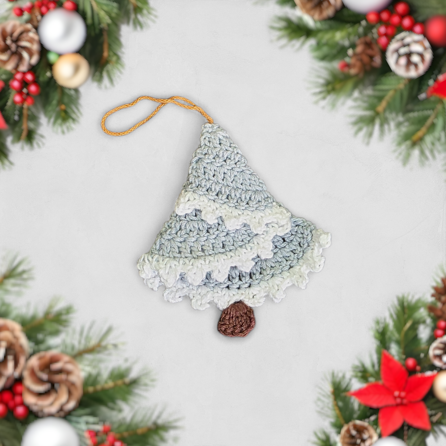 🌲 Snowy Storybook Tree Ornament