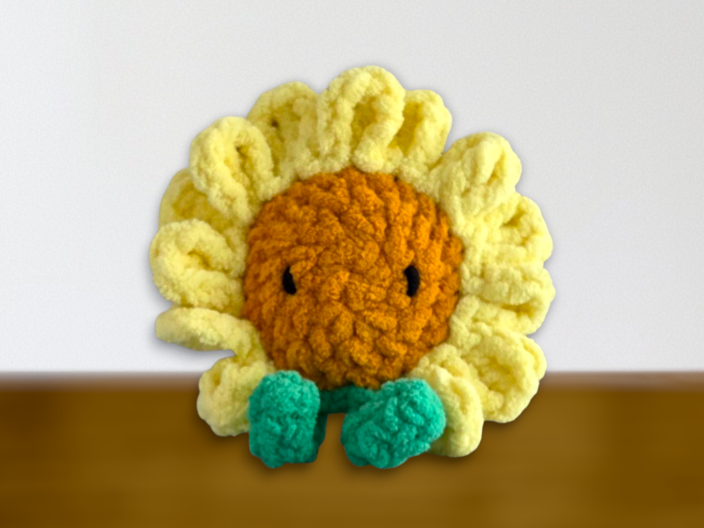 Handmade Crochet Flower Rattle – Plush Daisy Baby Toy